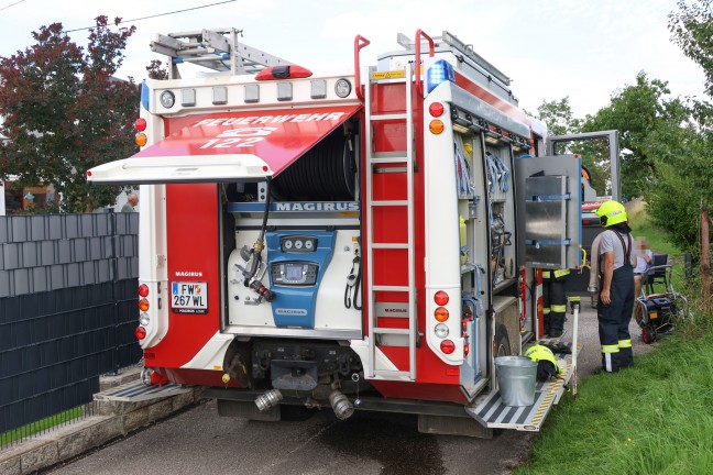 Drei Feuerwehren bei kleinerem Brand in einer Kche eines Hauses in Sipbachzell im Einsatz