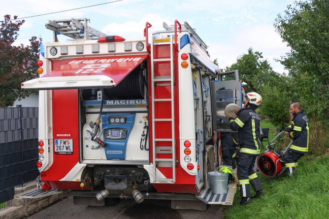 Drei Feuerwehren bei kleinerem Brand in einer Kche eines Hauses in Sipbachzell im Einsatz