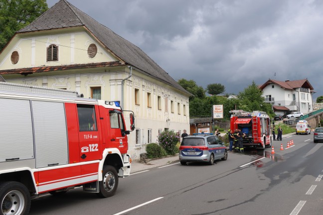 Kchenbrand: Vier Feuerwehren bei Brand in einem Gasthaus in Sierning im Einsatz