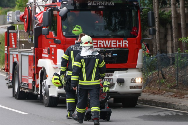 Kchenbrand: Vier Feuerwehren bei Brand in einem Gasthaus in Sierning im Einsatz