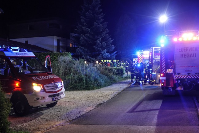 Einsatz fr zwei Feuerwehren bei Kleinbrand im Keller eines Wohnhauses in Regau