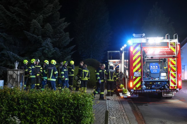 Einsatz fr zwei Feuerwehren bei Kleinbrand im Keller eines Wohnhauses in Regau