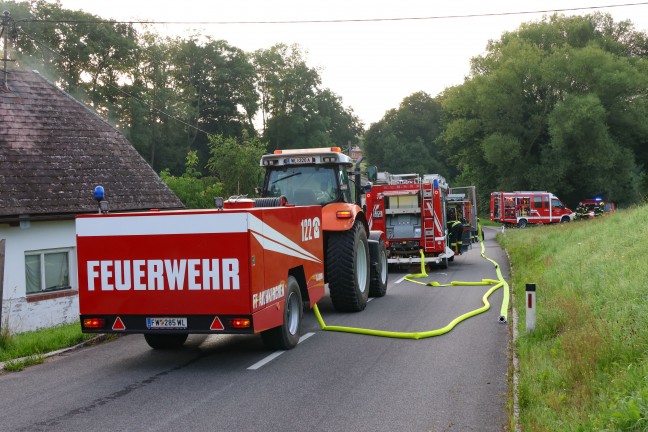 Brand in einem Hausanbau in Aichkirchen sorgte fr Einsatz zweier Feuerwehren