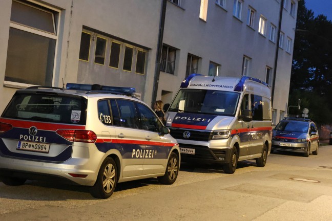 Einsatzkrfte zu Personenrettung bei Gebude in Wels-Neustadt alarmiert