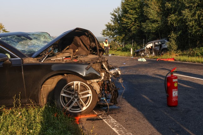 Frontalcrash zweier PKW auf Wiener Strae in Edt bei Lambach fordert zwei Todesopfer (45 und 71)