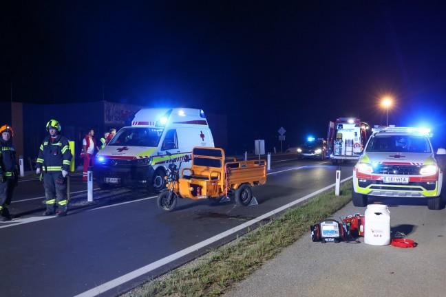 Schwerer Tuk-Tuk-Unfall auf der Innviertler Strae bei Neumarkt im Hausruckkreis