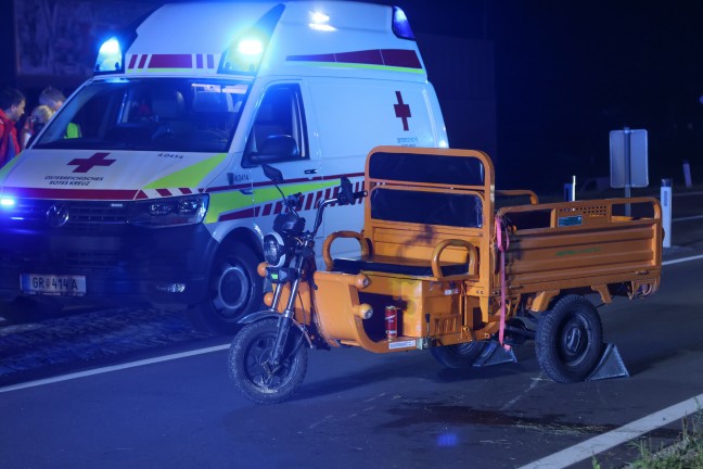 Schwerer Tuk-Tuk-Unfall auf der Innviertler Strae bei Neumarkt im Hausruckkreis