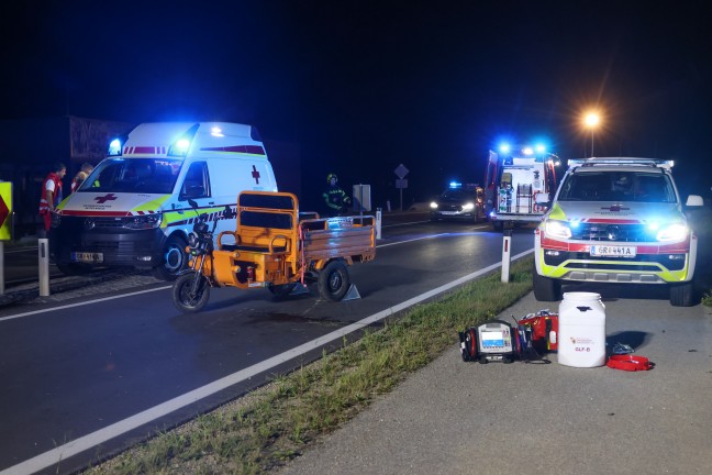 Schwerer Tuk-Tuk-Unfall auf der Innviertler Strae bei Neumarkt im Hausruckkreis