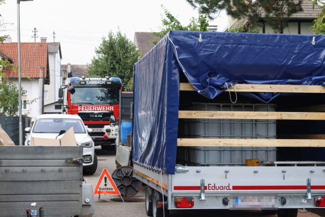 Lambach: Heizl bei Demontagearbeiten eines alten ltanks in Kanalisation gelangt