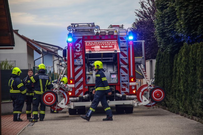 Brandverdacht in einem Wohnhaus in Marchtrenk sorgte fr Einsatz zweier Feuerwehren