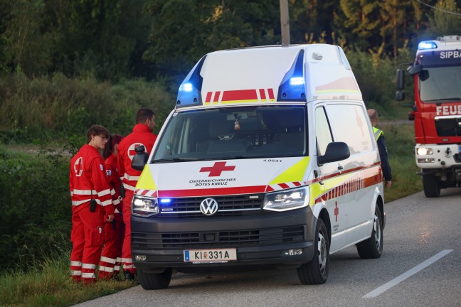 Lenker verletzt: Auto bei Sipbachzell von Strae abgekommen und gegen Baumgruppe gekracht