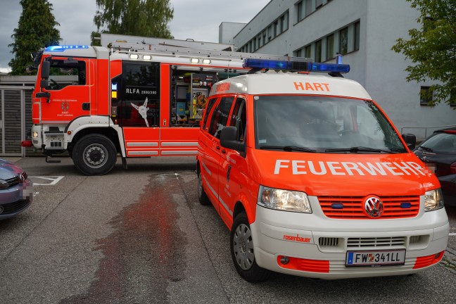 Brand von Abfallcontainern in einer Mllinsel in Leonding sorgte fr Einsatz der Feuerwehr