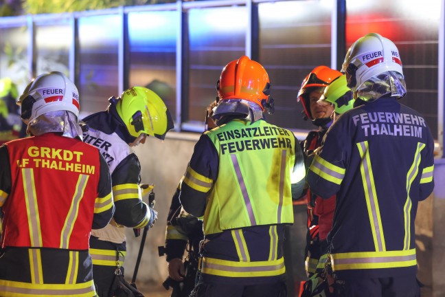 Ausgedehnter Vollbrand im Dachgescho eines Wohnhauses in Thalheim bei Wels