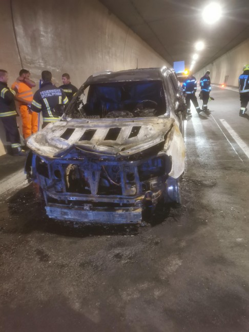 Brand im Bosrucktunnel: Grerer Einsatz der Feuerwehren auf Pyhrnautobahn bei Spital am Pyhrn
