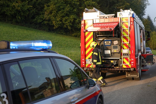 Verpuffung an Pelletsheizung sorgte fr morgendlichen Feuerwehreinsatz in Weikirchen an der Traun