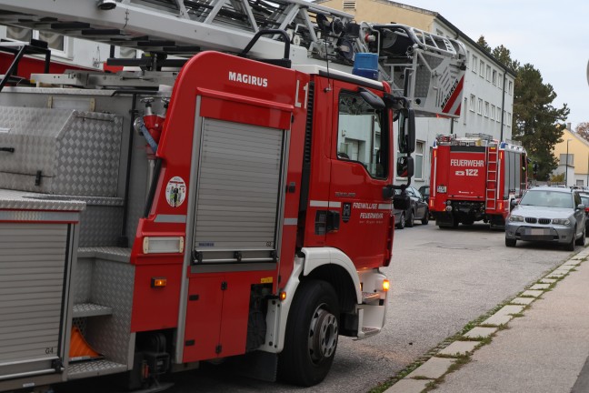 Person drohte abzustrzen: Feuerwehr zu Personenrettung nach Wels-Neustadt alarmiert