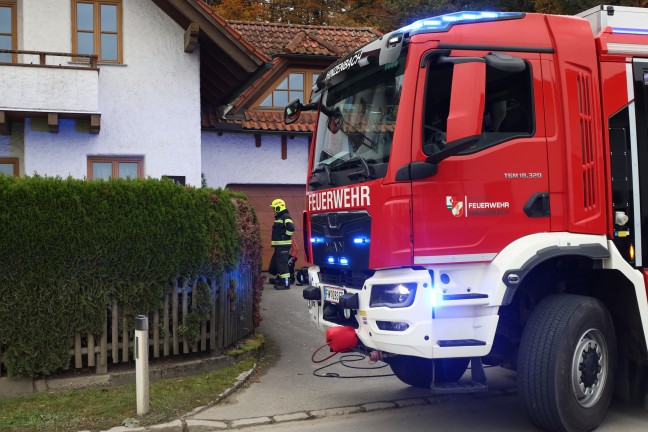 Einsatzkrfte zu Gasaustritt in einem Einfamilienhaus in Hinzenbach alarmiert