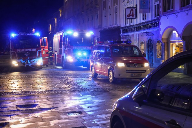Glimmbrand in einem Restaurant in Wels-Innenstadt sorgte fr grere Rauchentwicklung