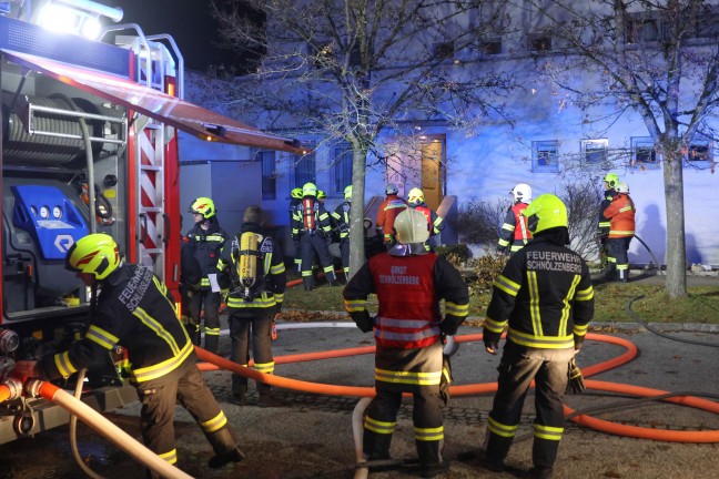 Drei Feuerwehren bei Kchenbrand in Schllberg im Einsatz