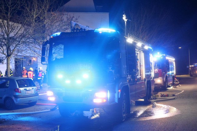 Drei Feuerwehren bei Kchenbrand in Schllberg im Einsatz