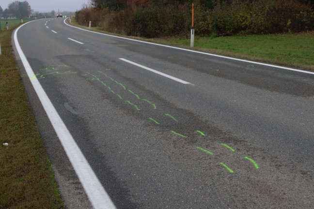 Tdlicher Verkehrsunfall: 35-Jhriger bei Pettenbach nachts von Auto berrollt