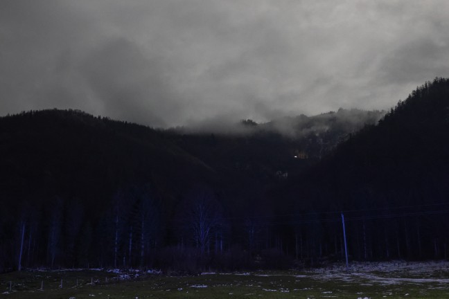 Brand einer Jagdhtte am Ramsauer Grtenberg in Molln lst Groeinsatz aus