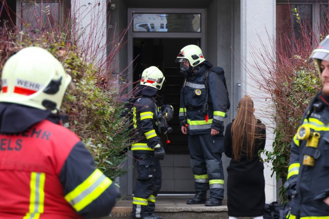 Angebranntes Kochgut in einer Wohnung in Wels-Innenstadt sorgte f�r verrauchtes Stiegenhaus