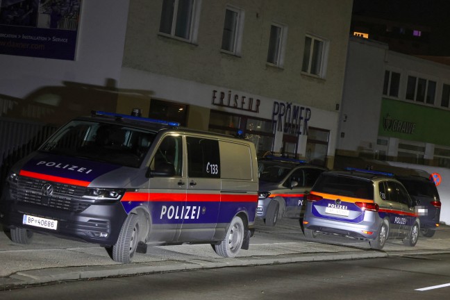 Gr��erer Einsatz um vermeintliche Personenrettung oder Gef�hrdungslage in Wels-Vogelweide