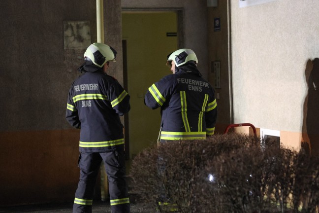 Brand in einem Elektoverteiler eines Mehrparteienwohnhauses in Enns