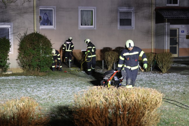 Brand in einem Elektoverteiler eines Mehrparteienwohnhauses in Enns