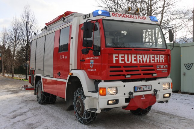 Wurbauerkogel: F�nf Feuerwehren bei Brand eines Ger�teschuppens in Rosenau am Hengstpa� im Einsatz
