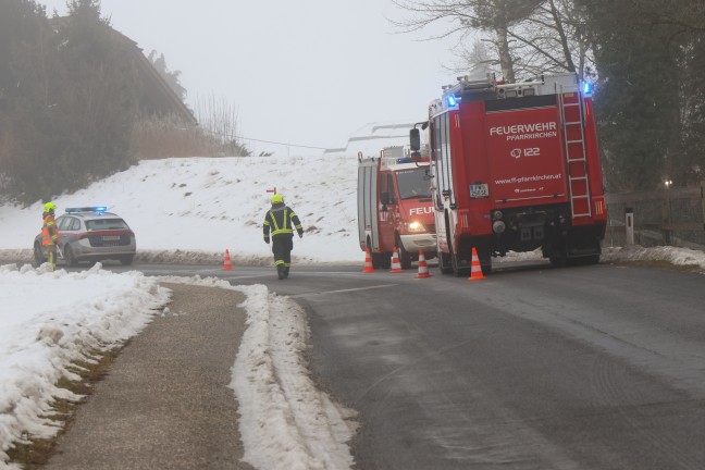 Reanimation: Personenrettung nach schwerem Unfall bei Forstarbeiten in Waldst�ck bei Bad Hall