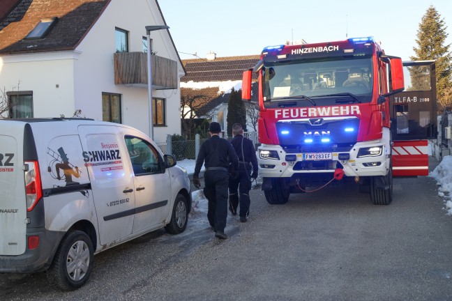 Kaminbrand bei einem Wohnhaus in Hinzenbach sorgte f�r Einsatz von Feuerwehr und Rauchfangkehrern