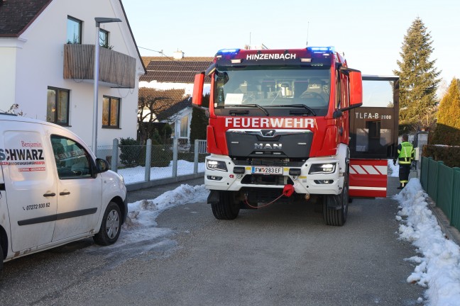 Kaminbrand bei einem Wohnhaus in Hinzenbach sorgte f�r Einsatz von Feuerwehr und Rauchfangkehrern