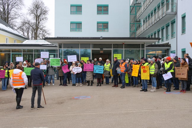 Streik der Besch�ftigten an acht Ordensspit�ler-Standorten in Ober�sterreich