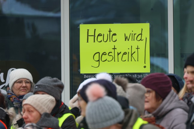 Streik der Besch�ftigten an acht Ordensspit�ler-Standorten in Ober�sterreich