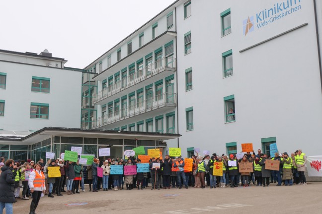 Streik der Besch�ftigten an acht Ordensspit�ler-Standorten in Ober�sterreich