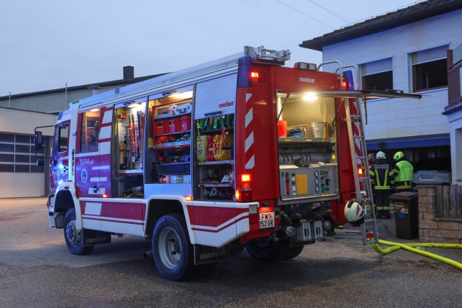 F�nf Feuerwehren bei bef�rchtetem Heizraumbrand in Peuerbach im Einsatz