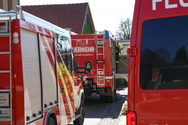 Brand in einem Wohngeb�ude in St. Agatha sorgte f�r Einsatz zweier Feuerwehren