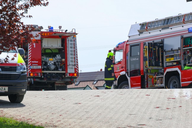 Brandmelder ausgel�st: Zwei Feuerwehren bei Brand bei einem Unternehmen in Schiedlberg im Einsatz