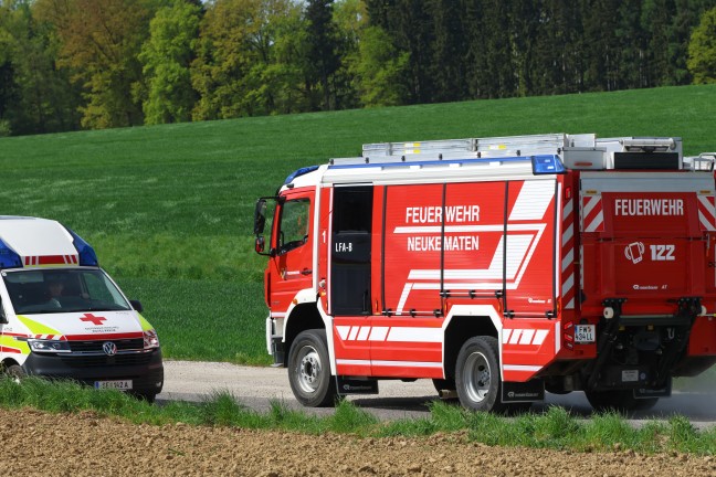 Brandmelder ausgel�st: Zwei Feuerwehren bei Brand bei einem Unternehmen in Schiedlberg im Einsatz