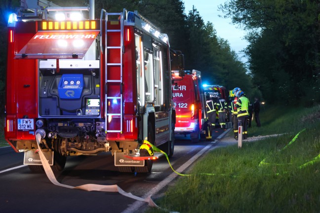 Verd�chtige Reifenspuren: Gr��erer Einsatz der Feuerwehr bei vermutetem Waldbrand in Stadl-Paura