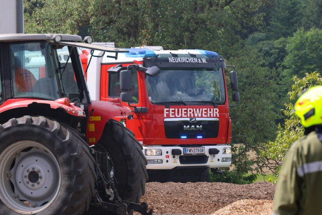 F�nf Feuerwehren bei Brand auf einem Bauernhof in Eschenau im Hausruckkreis im Einsatz
