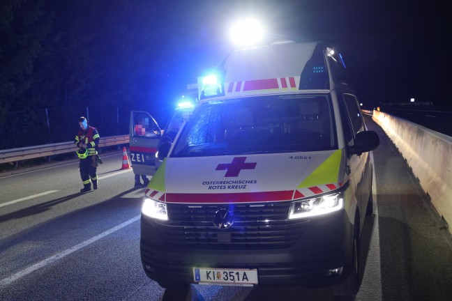 Schwerer Verkehrsunfall im dichten Pfingstreiseverkehr auf der Pyhrnautobahn bei Spital am Pyhrn