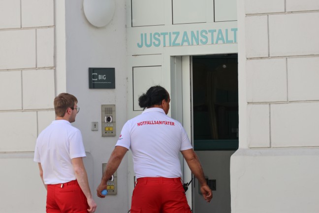 Brand in der Justizanstalt in Wels-Innenstadt sorgte f�r gr��eren Einsatz