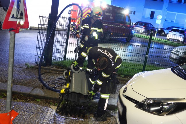 Unwettereins�tze: Heftiges Gewitter sorgte f�r einige n�chtliche Eins�tze in Ober�sterreich