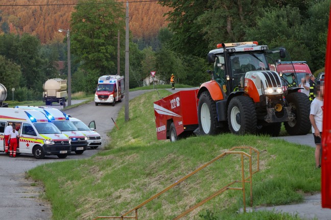 Brand in einem Futterwerk in Bachmanning sorgte f�r  Einsatz von drei Feuerwehren