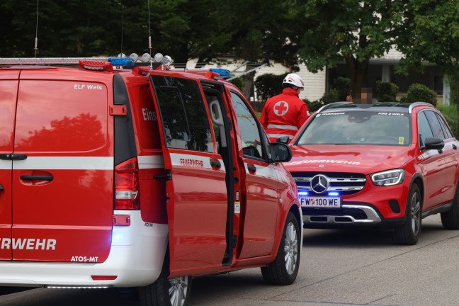 Brandeinsatz: Kleinbrand in der K�che einer Mehrparteienhauswohnung in Wels-Neustadt