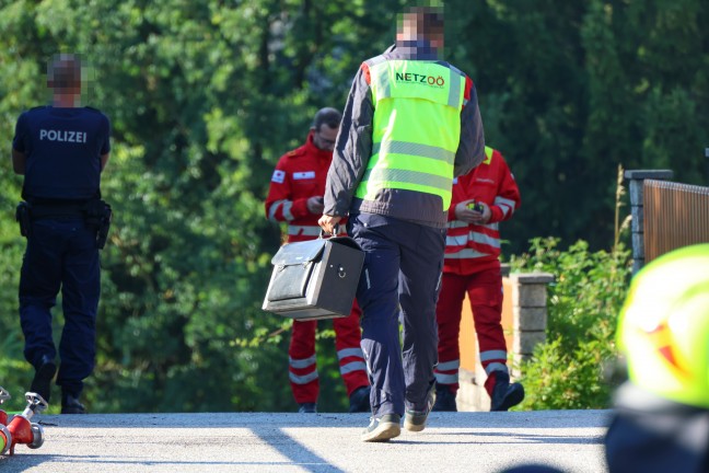 Siedlung evakuiert: Einsatz nach gr��erem Gasaustritt in Neumarkt im Hausruckkreis