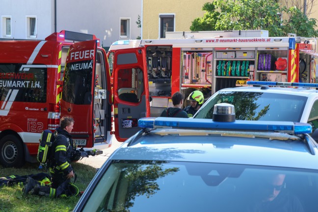 Siedlung evakuiert: Einsatz nach gr��erem Gasaustritt in Neumarkt im Hausruckkreis